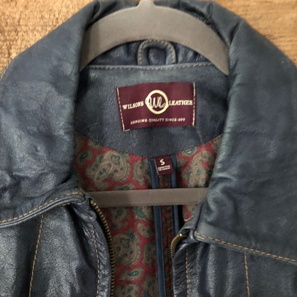 WILSONS LEATHER BLACK JACKET - SMALL - Picture 2 of 4